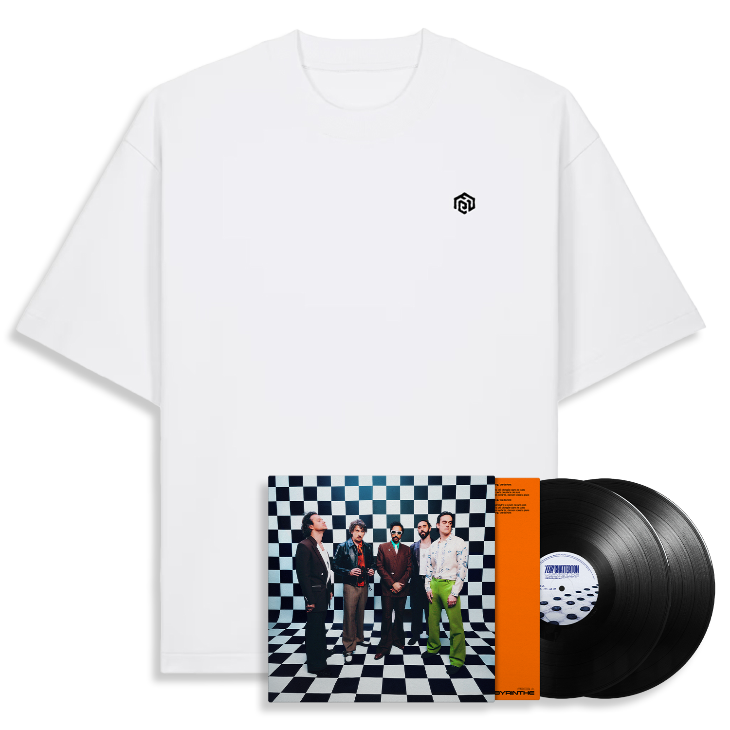 PACK DOUBLE VINYLE NOIR VISUEL ALTERNATIF (ÉDITION LIMITÉE & DÉDICACÉE) + T-SHIRT "ALLONS VOIR"