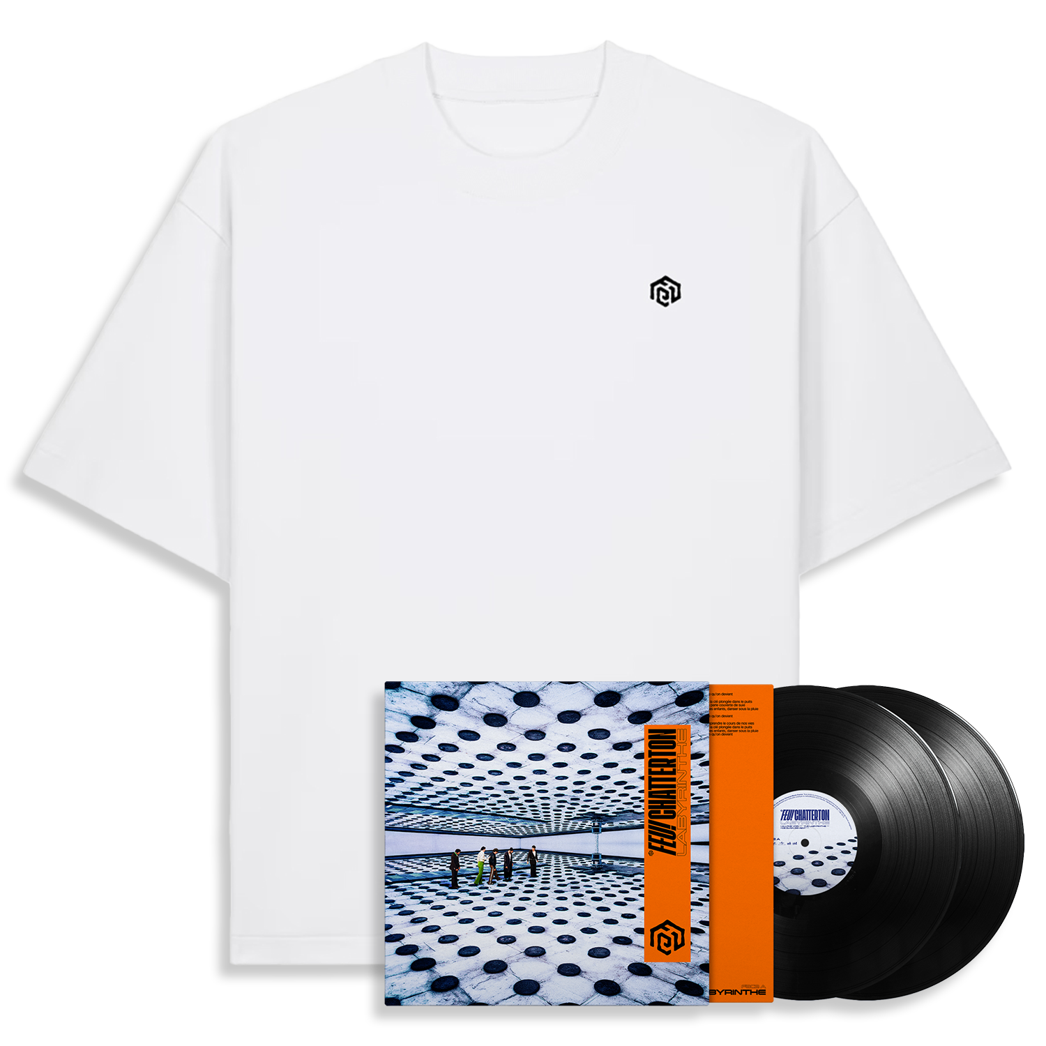 PACK DOUBLE VINYLE NOIR STANDARD (DÉDICACÉ) + T-SHIRT "ALLONS VOIR"